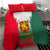 Bulgaria National Crest Bedding Set with Tricolor Design and Folk Cuff Pattern