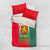 Bulgaria National Crest Bedding Set with Tricolor Design and Folk Cuff Pattern