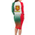 Bulgaria National Crest Family Matching Long Sleeve Bodycon Dress and Hawaiian Shirt with Tricolor Design and Folk Cuff Pattern