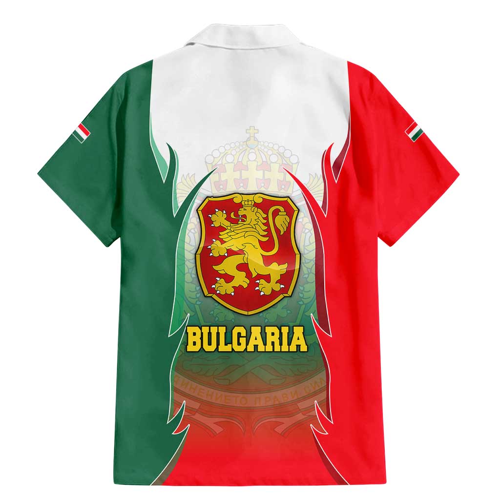 Bulgaria National Crest Family Matching Mermaid Dress and Hawaiian Shirt with Tricolor Design and Folk Cuff Pattern