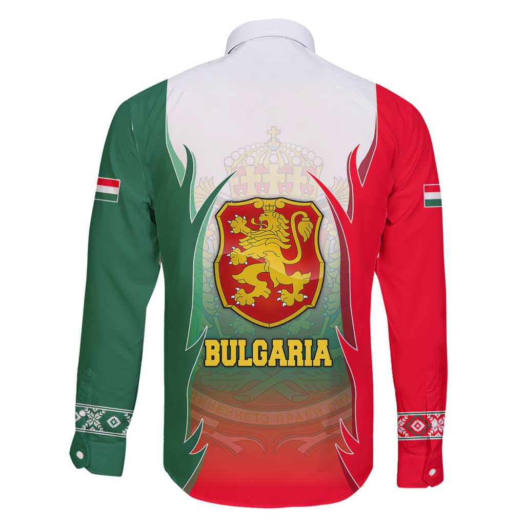 Bulgaria National Crest Family Matching Puletasi and Hawaiian Shirt with Tricolor Design and Folk Cuff Pattern