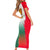 Bulgaria National Crest Family Matching Short Sleeve Bodycon Dress and Hawaiian Shirt with Tricolor Design and Folk Cuff Pattern