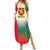 Bulgaria National Crest Family Matching Summer Maxi Dress and Hawaiian Shirt with Tricolor Design and Folk Cuff Pattern