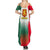 Bulgaria National Crest Family Matching Summer Maxi Dress and Hawaiian Shirt with Tricolor Design and Folk Cuff Pattern