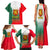 Bulgaria National Crest Family Matching Tank Maxi Dress and Hawaiian Shirt with Tricolor Design and Folk Cuff Pattern