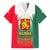 Bulgaria National Crest Family Matching Tank Maxi Dress and Hawaiian Shirt with Tricolor Design and Folk Cuff Pattern