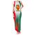 Bulgaria National Crest Family Matching Tank Maxi Dress and Hawaiian Shirt with Tricolor Design and Folk Cuff Pattern