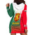 Bulgaria National Crest Hoodie Dress with Tricolor Design and Folk Cuff Pattern