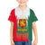 Bulgaria National Crest Kid Hawaiian Shirt with Tricolor Design and Folk Cuff Pattern