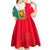 Bulgaria National Crest Kid Short Sleeve Dress with Tricolor Design and Folk Cuff Pattern