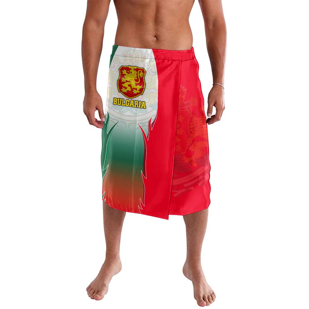Bulgaria National Crest Lavalava with Tricolor Design and Folk Cuff Pattern