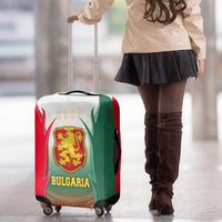 Bulgaria National Crest Luggage Cover with Tricolor Design and Folk Cuff Pattern