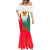 Bulgaria National Crest Mermaid Dress with Tricolor Design and Folk Cuff Pattern