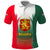 Bulgaria National Crest Polo Shirt with Tricolor Design and Folk Cuff Pattern