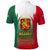 Bulgaria National Crest Polo Shirt with Tricolor Design and Folk Cuff Pattern