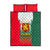 Bulgaria National Crest Quilt Bed Set with Tricolor Design and Folk Cuff Pattern