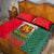 Bulgaria National Crest Quilt Bed Set with Tricolor Design and Folk Cuff Pattern