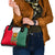 Bulgaria National Crest Shoulder Handbag with Tricolor Design and Folk Cuff Pattern