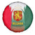 Bulgaria National Crest Spare Tire Cover with Tricolor Design and Folk Cuff Pattern