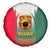 Bulgaria National Crest Spare Tire Cover with Tricolor Design and Folk Cuff Pattern