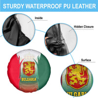 Bulgaria National Crest Spare Tire Cover with Tricolor Design and Folk Cuff Pattern