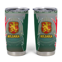 Bulgaria National Crest Tumbler Cup with Tricolor Design and Folk Cuff Pattern