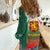 Bulgaria National Crest Women Casual Shirt with Tricolor Design and Folk Cuff Pattern
