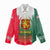 Bulgaria National Crest Women Casual Shirt with Tricolor Design and Folk Cuff Pattern