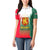 Bulgaria National Crest Women Polo Shirt with Tricolor Design and Folk Cuff Pattern