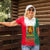 Bulgaria National Crest Women Polo Shirt with Tricolor Design and Folk Cuff Pattern