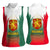 Bulgaria National Crest Women Sleeveless Polo Shirt with Tricolor Design and Folk Cuff Pattern