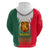 Bulgaria National Crest Zip Hoodie with Tricolor Design and Folk Cuff Pattern