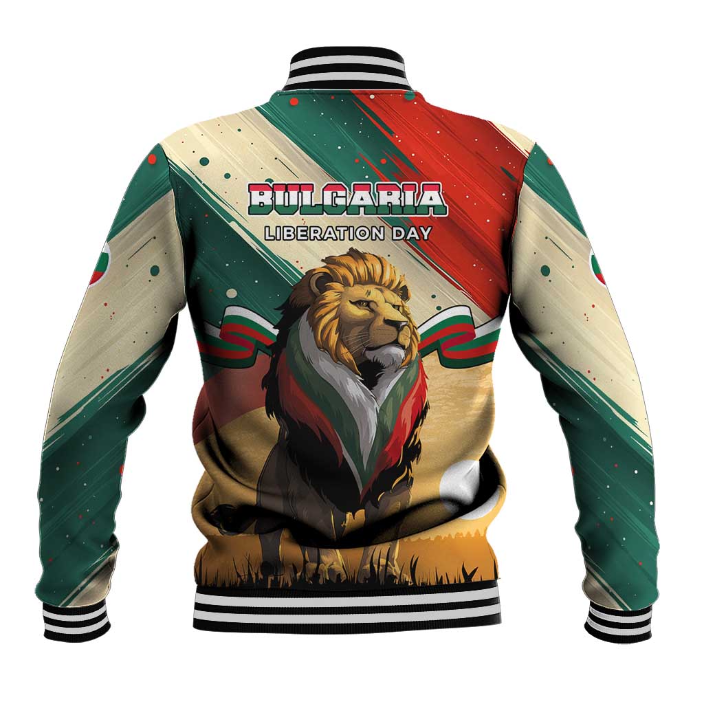 Bulgaria Liberation Day Baseball Jacket with Shipka Monument and Tricolor Lion Graphic