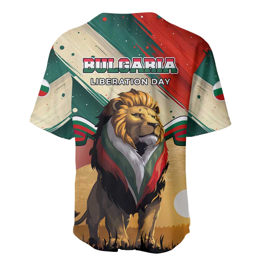 Bulgaria Liberation Day Baseball Jersey with Shipka Monument and Tricolor Lion Graphic