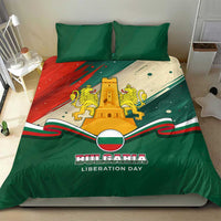 Bulgaria Liberation Day Bedding Set with Shipka Monument and Tricolor Lion Graphic