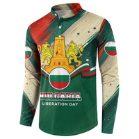 Bulgaria Liberation Day Button Sweatshirt with Shipka Monument and Tricolor Lion Graphic