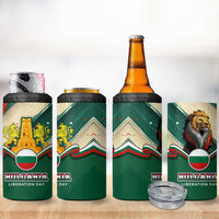 Bulgaria Liberation Day 4 in 1 Can Cooler Tumbler with Shipka Monument and Tricolor Lion Graphic