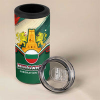 Bulgaria Liberation Day 4 in 1 Can Cooler Tumbler with Shipka Monument and Tricolor Lion Graphic