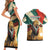 Bulgaria Liberation Day Couples Matching Short Sleeve Bodycon Dress and Hawaiian Shirt with Shipka Monument and Tricolor Lion Graphic