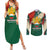 Bulgaria Liberation Day Couples Matching Summer Maxi Dress and Long Sleeve Button Shirt with Shipka Monument and Tricolor Lion Graphic