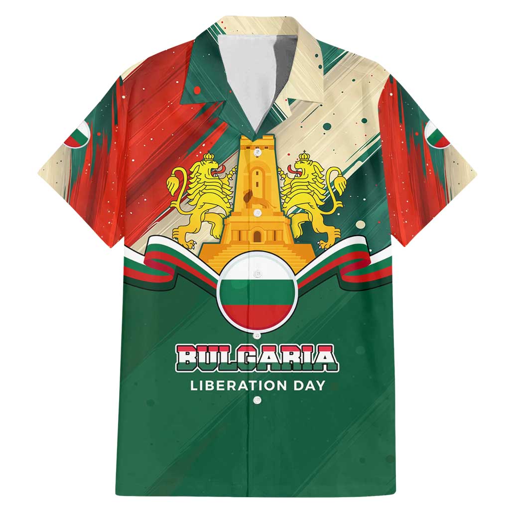 Bulgaria Liberation Day Family Matching Mermaid Dress and Hawaiian Shirt with Shipka Monument and Tricolor Lion Graphic