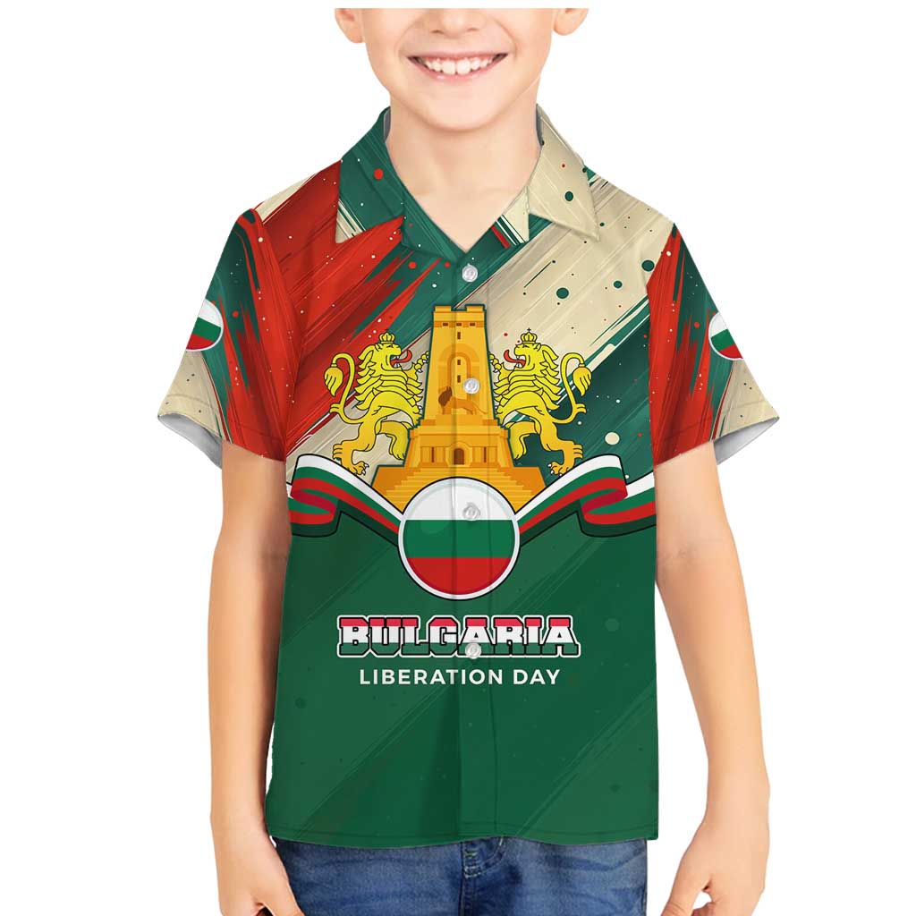 Bulgaria Liberation Day Family Matching Mermaid Dress and Hawaiian Shirt with Shipka Monument and Tricolor Lion Graphic