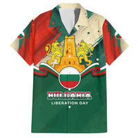 Bulgaria Liberation Day Family Matching Off The Shoulder Long Sleeve Dress and Hawaiian Shirt with Shipka Monument and Tricolor Lion Graphic