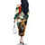 Bulgaria Liberation Day Family Matching Off The Shoulder Long Sleeve Dress and Hawaiian Shirt with Shipka Monument and Tricolor Lion Graphic