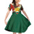 Bulgaria Liberation Day Family Matching Off Shoulder Short Dress and Hawaiian Shirt with Shipka Monument and Tricolor Lion Graphic