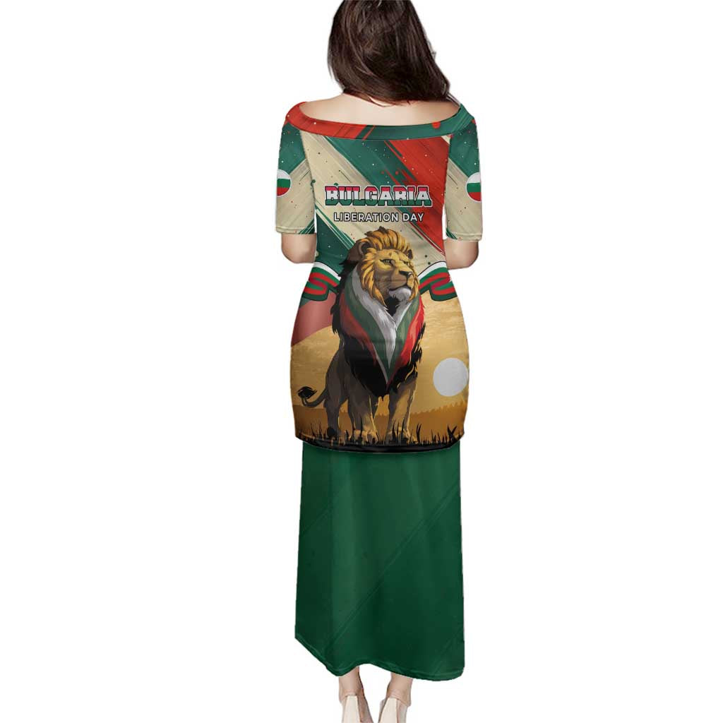 Bulgaria Liberation Day Family Matching Puletasi and Hawaiian Shirt with Shipka Monument and Tricolor Lion Graphic
