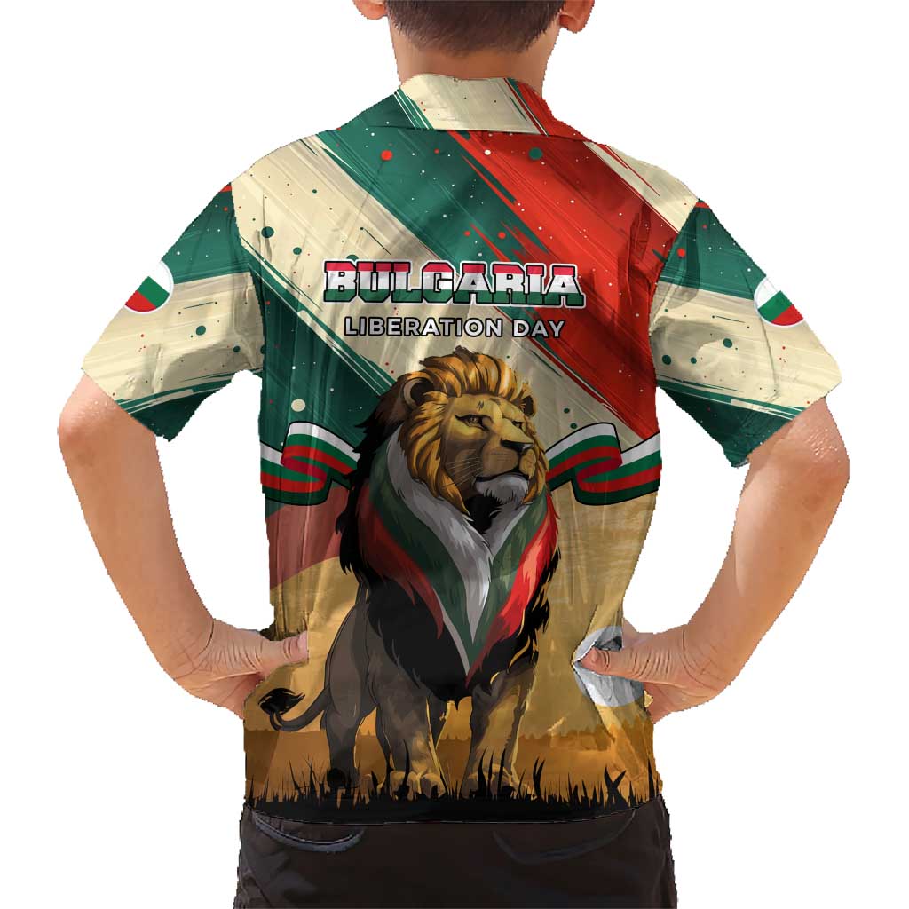 Bulgaria Liberation Day Family Matching Short Sleeve Bodycon Dress and Hawaiian Shirt with Shipka Monument and Tricolor Lion Graphic