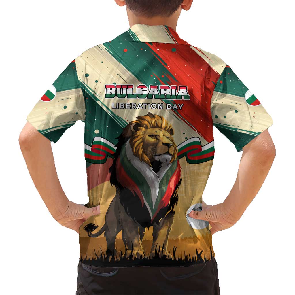 Bulgaria Liberation Day Family Matching Tank Maxi Dress and Hawaiian Shirt with Shipka Monument and Tricolor Lion Graphic