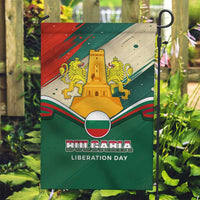 Bulgaria Liberation Day Garden Flag with Shipka Monument and Tricolor Lion Graphic