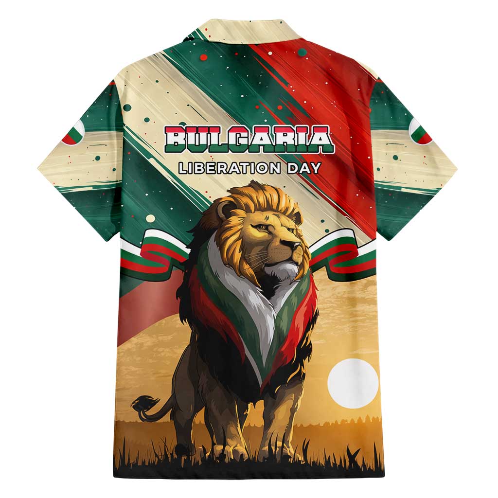 Bulgaria Liberation Day Hawaiian Shirt with Shipka Monument and Tricolor Lion Graphic